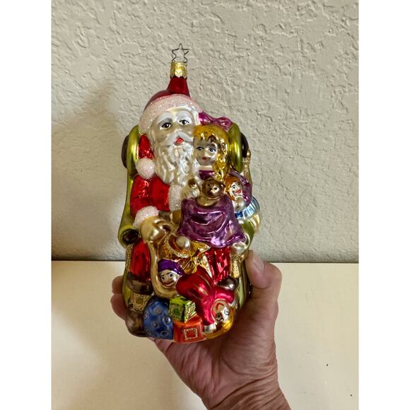Birgit’s Christmas Collection-Santa’s Place of Honor Glass Ornament - Picture 5 of 7